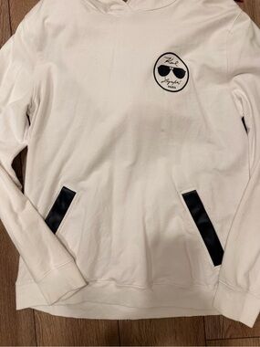 Karl Lagerfeld Paris White sweatshirt with Black  accents